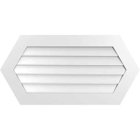 Ekena Millwork Half Round Surface Mount PVC Gable Vent w/ 3-1/2"W x 1"P Standard Frame, 42"W x 21"H GVPHR42X2101SN